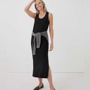 Pact Women’s Tank Midi Dress Large in Black